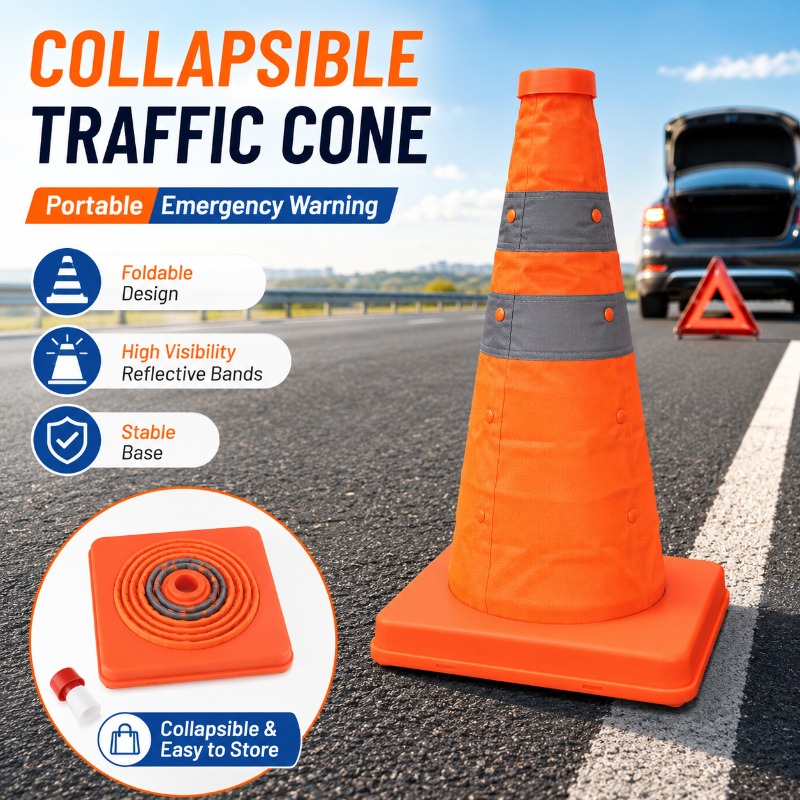 Road Traffic Cone - Cone de Trânsito Portátil e Dobrável