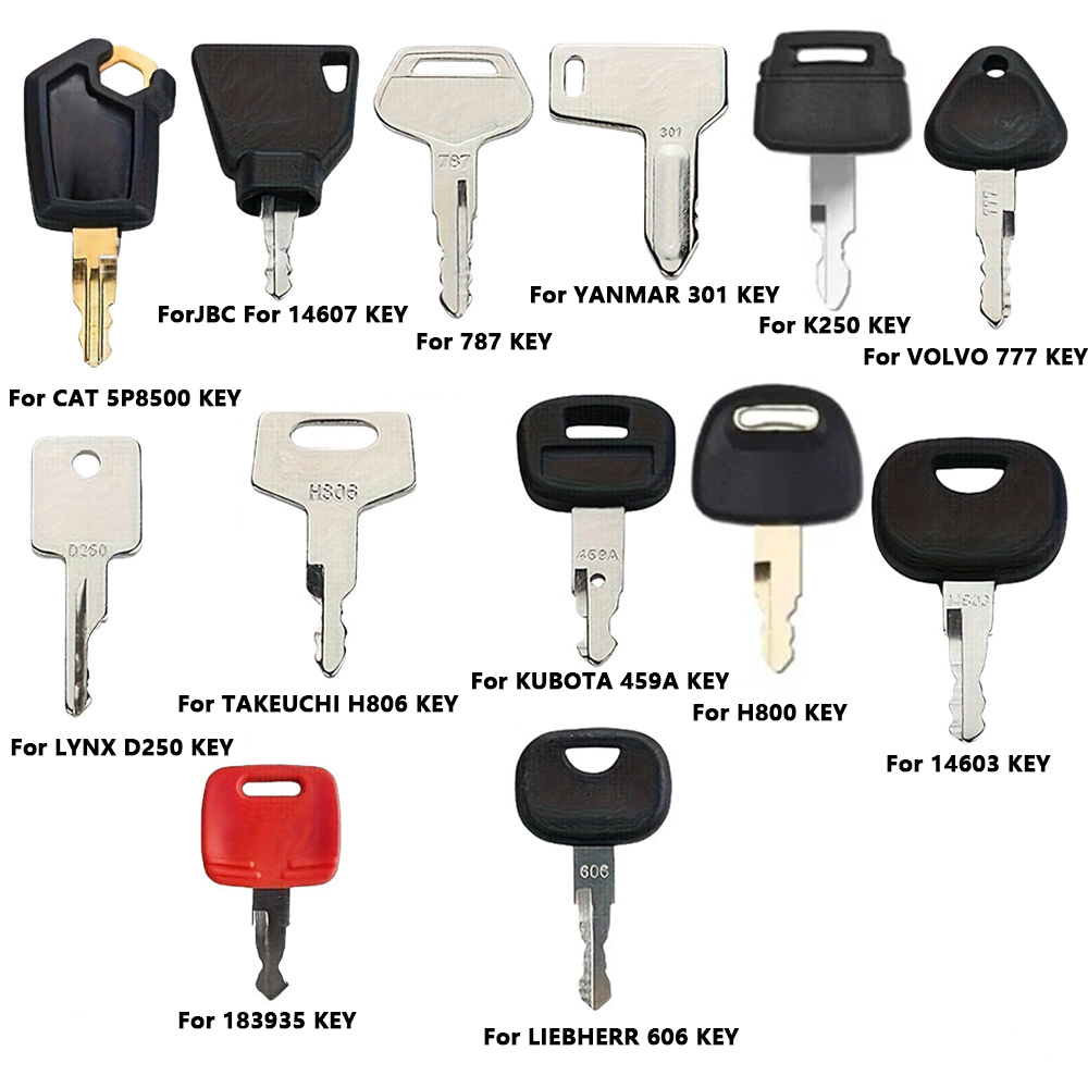 Heavy Equipment Key Set - Conjunto de 13 Chaves de Ignição