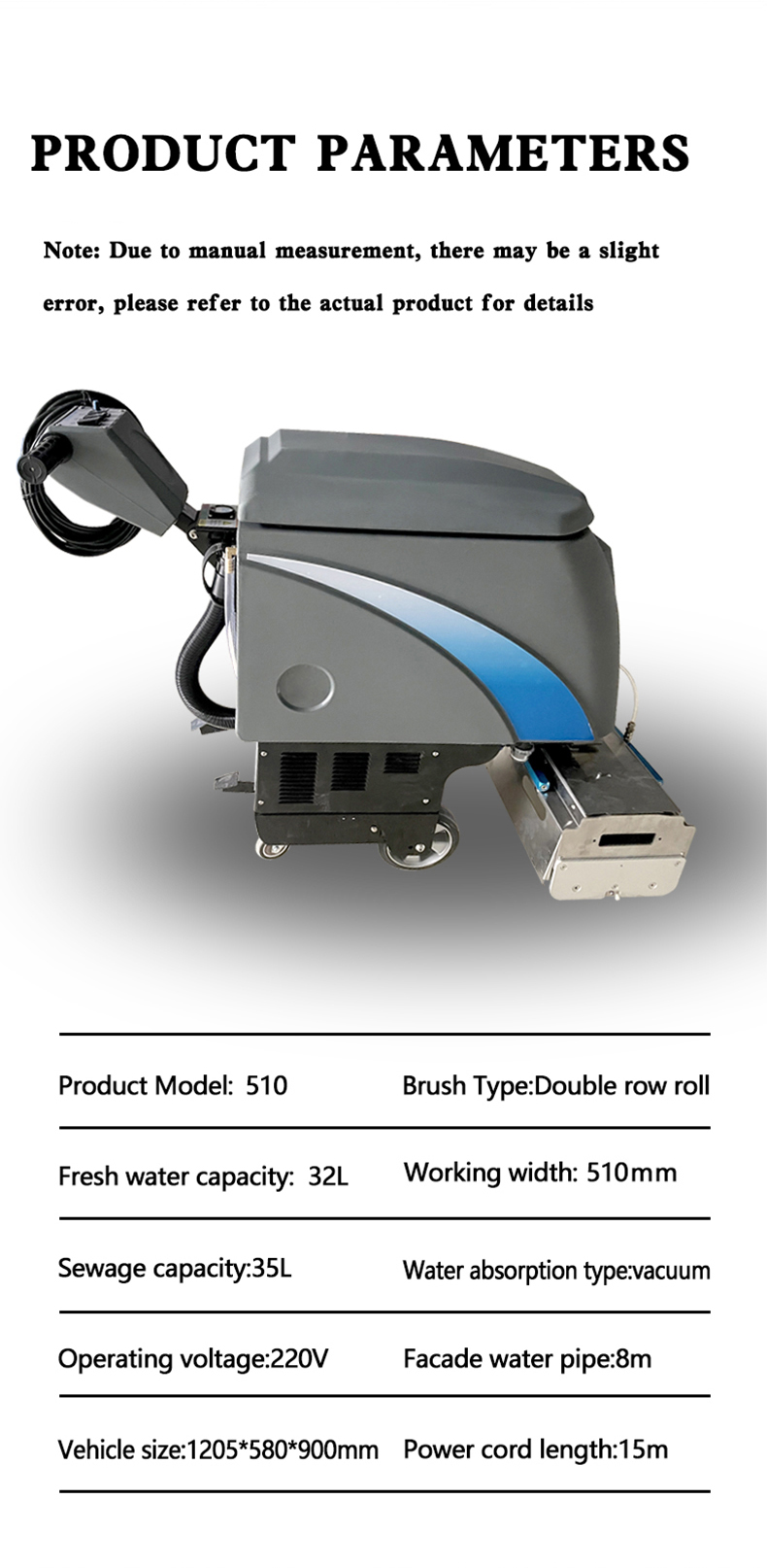 Mini máquina elétrica autônoma - Industrial Floor Scrubber avaliação e preço
