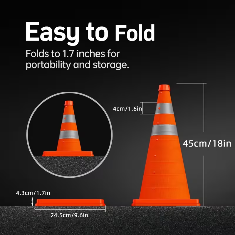Cones de trânsito telescópicos - Road Traffic Cone avaliação e preço