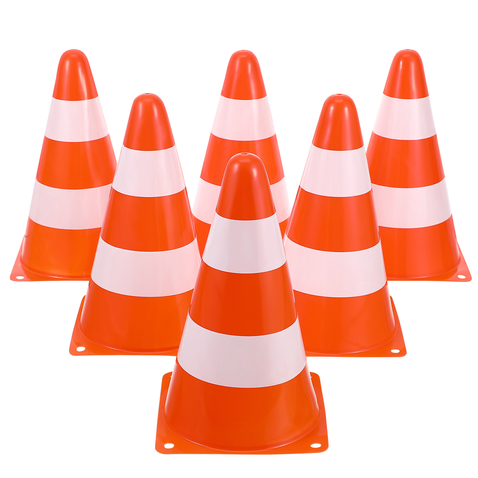 6 pçs cones de tráfego alta vi - Road Traffic Cone avaliação e preço