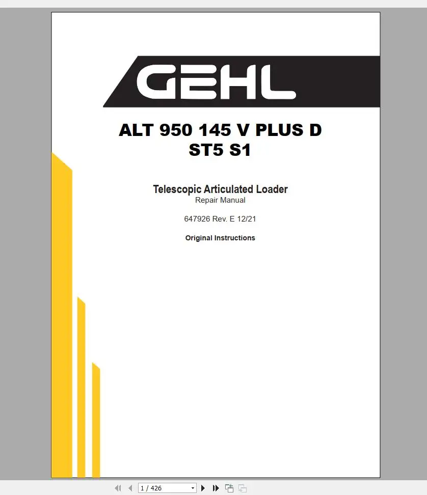SpecDiag GEHL Machinery Heavy  - Heavy Equipment Electrical Pdf avaliação e preço